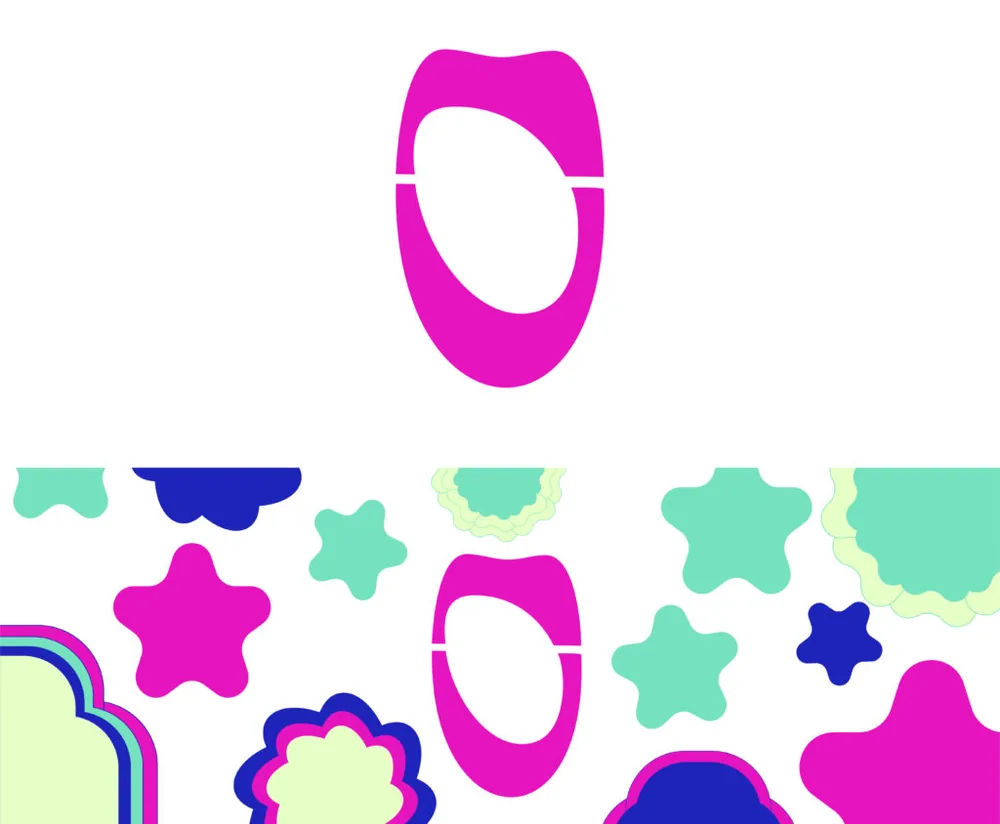 Pink mirror icon and a starry banner