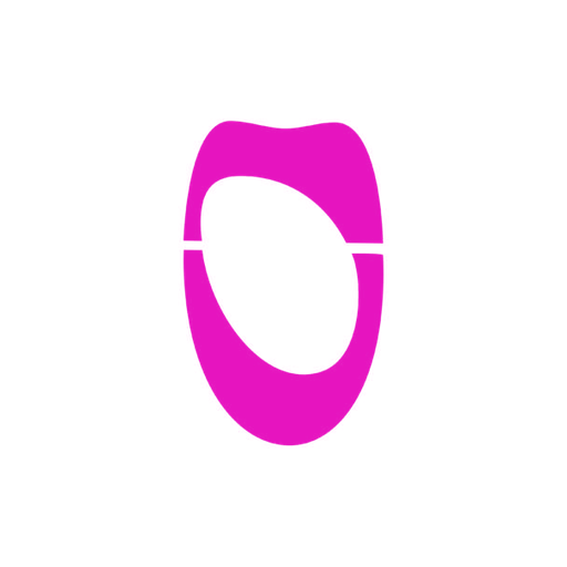 Pink mirror icon on a white background