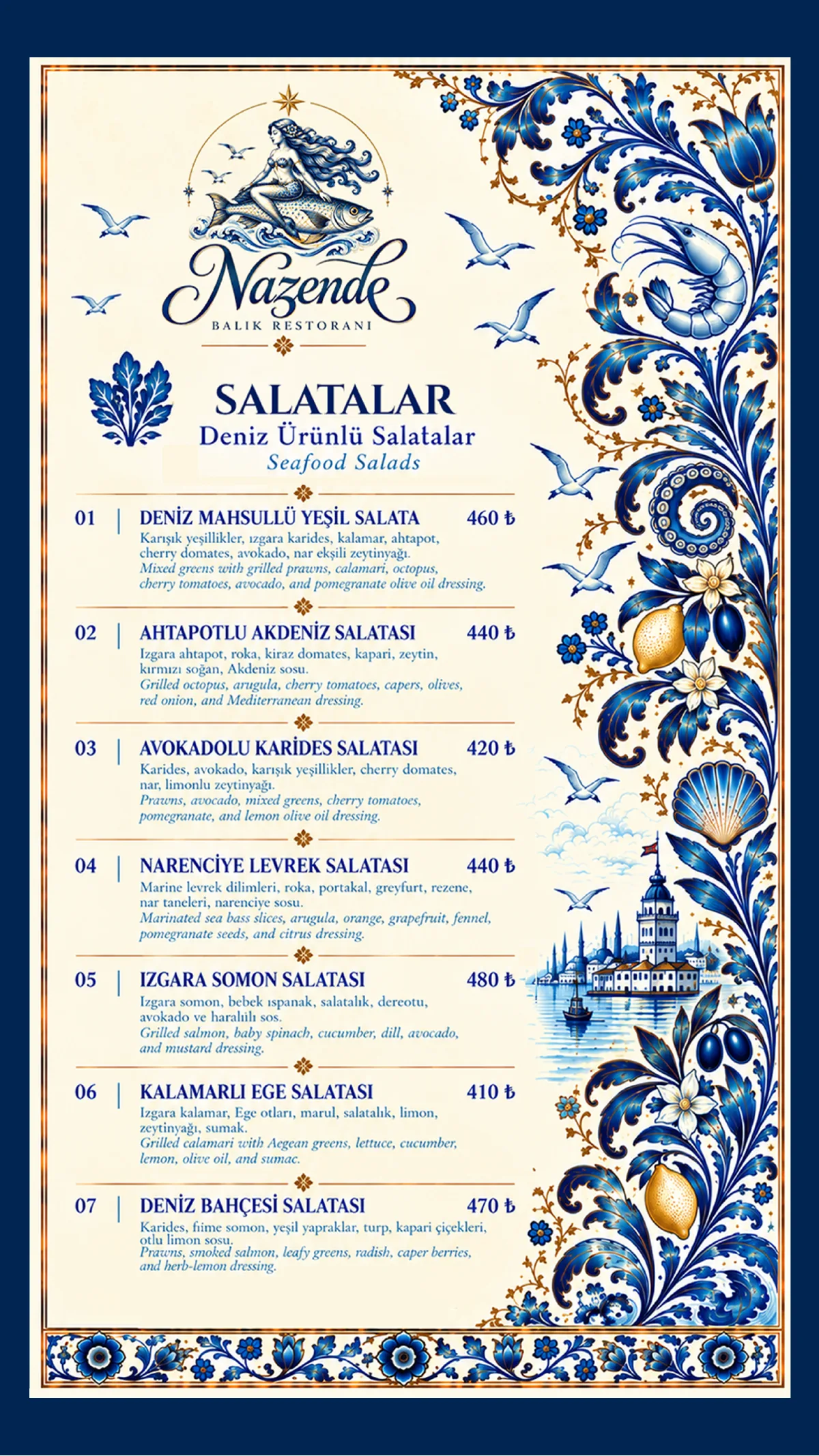 Deniz ürünlü salatalar